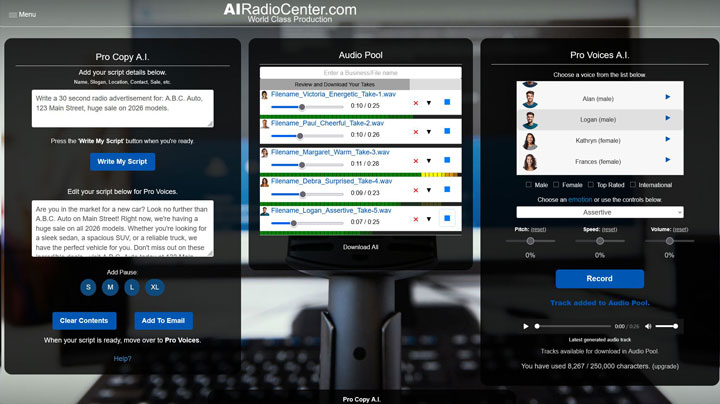 ss PAGE pro voices ai