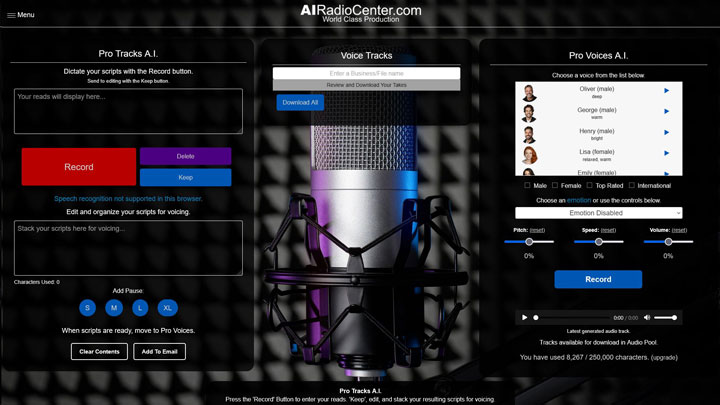 ss PAGE pro voices ai